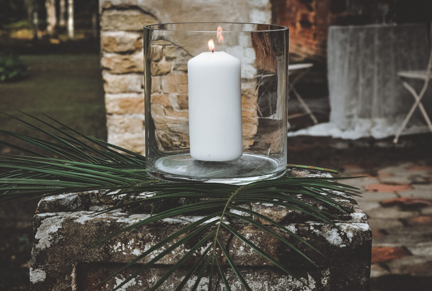 Liels stikla cilindrs, 25x25cm