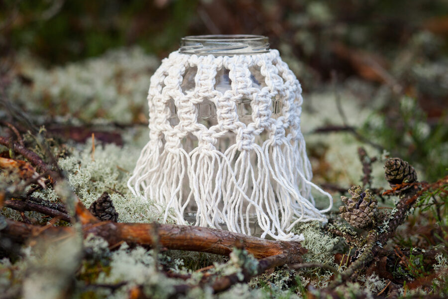 Burkas ar mezglotu dekoru, h 18cm